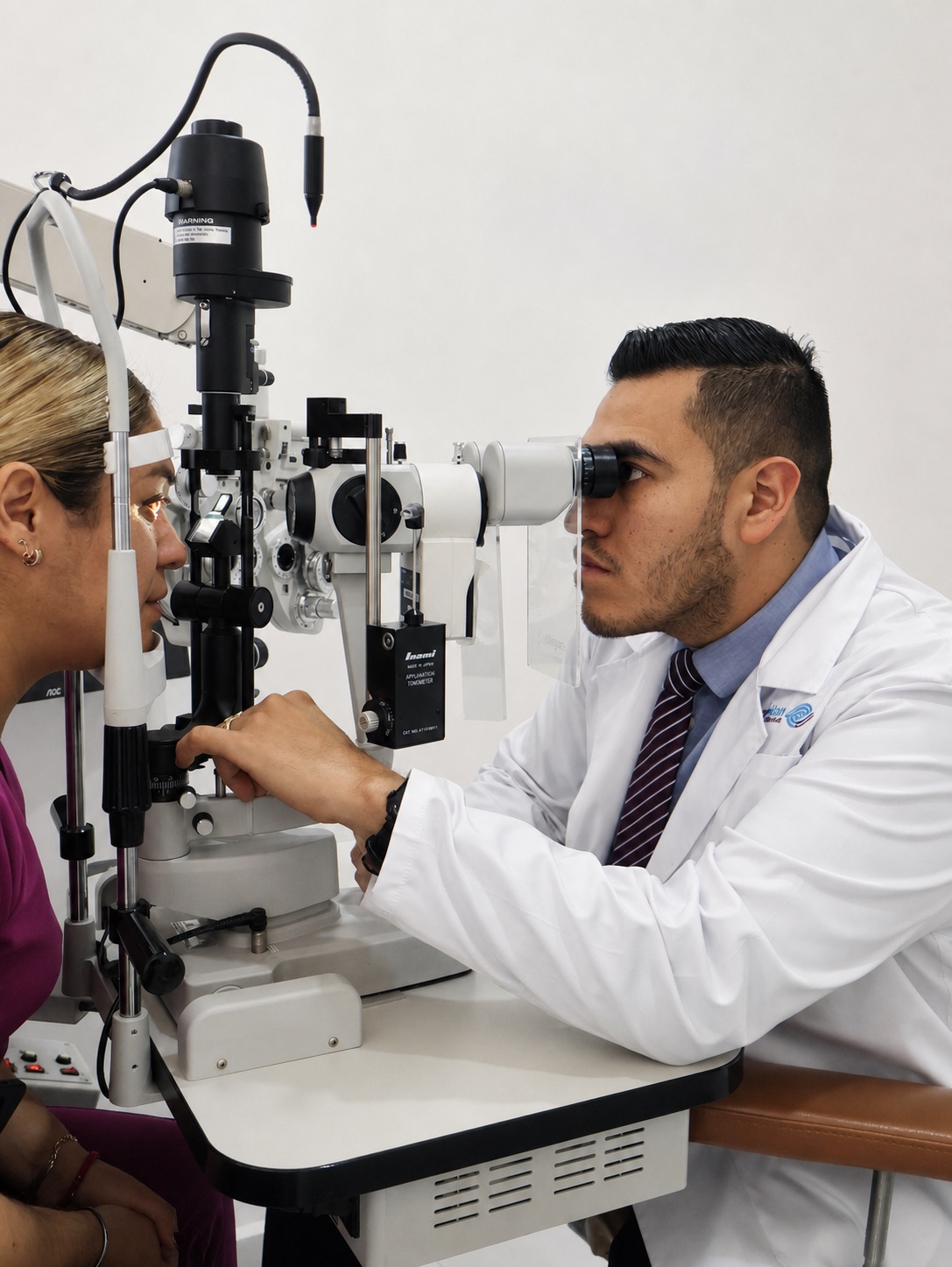 Dr. Roberto López durante consulta con paciente